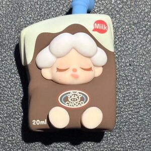 Choco Milk Cartoon Keychain. Bean toy.
